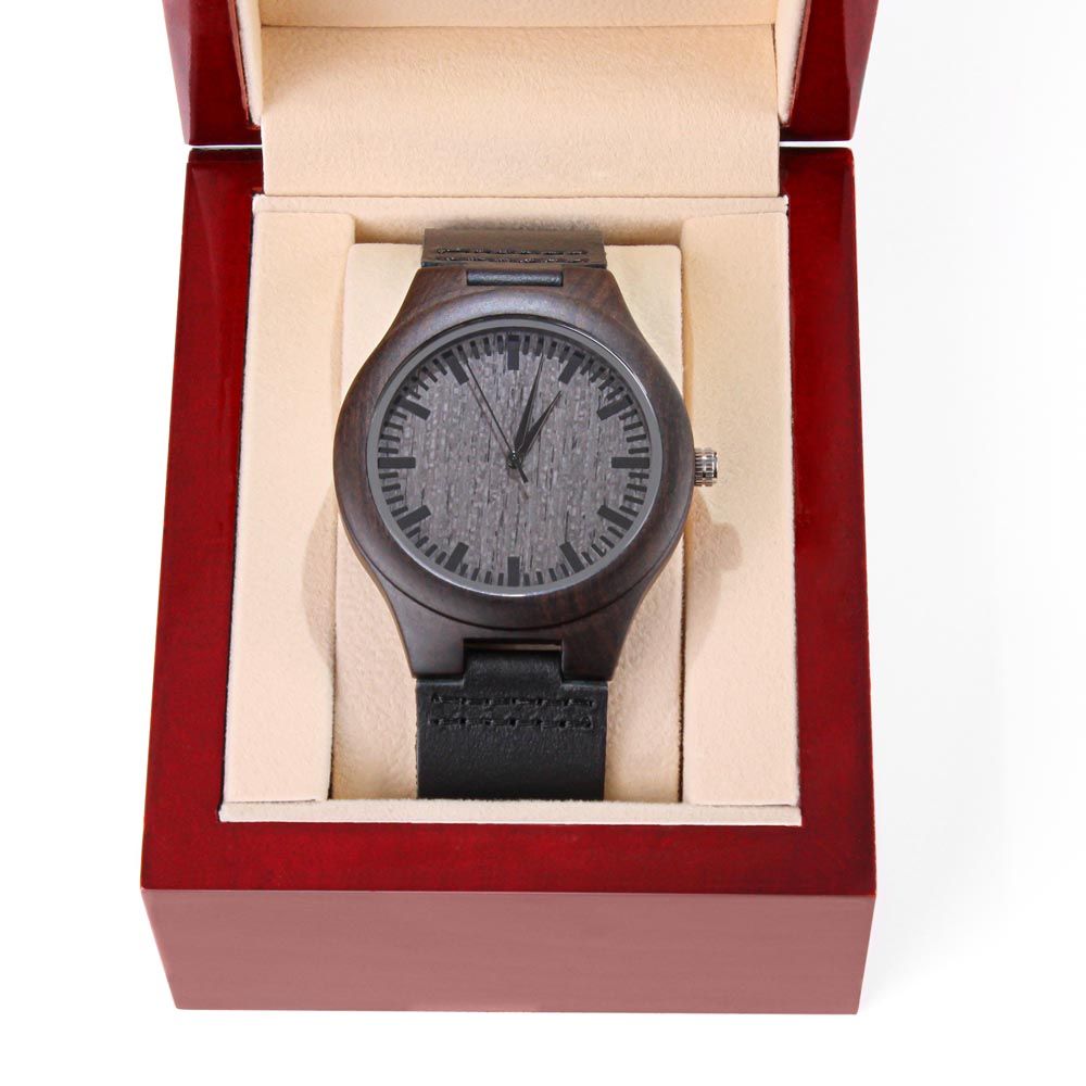 Fathers Day Engraved Wooden Watch 50 % off for a limited time