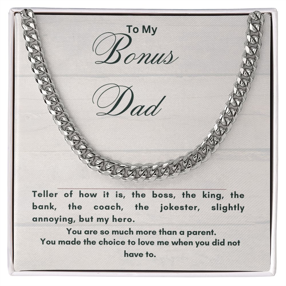 Cuban Link Chain Link Necklace for a Bonus Dad!