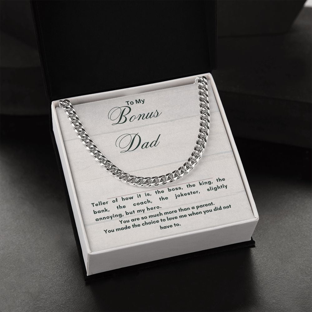 Cuban Link Chain Link Necklace for a Bonus Dad!