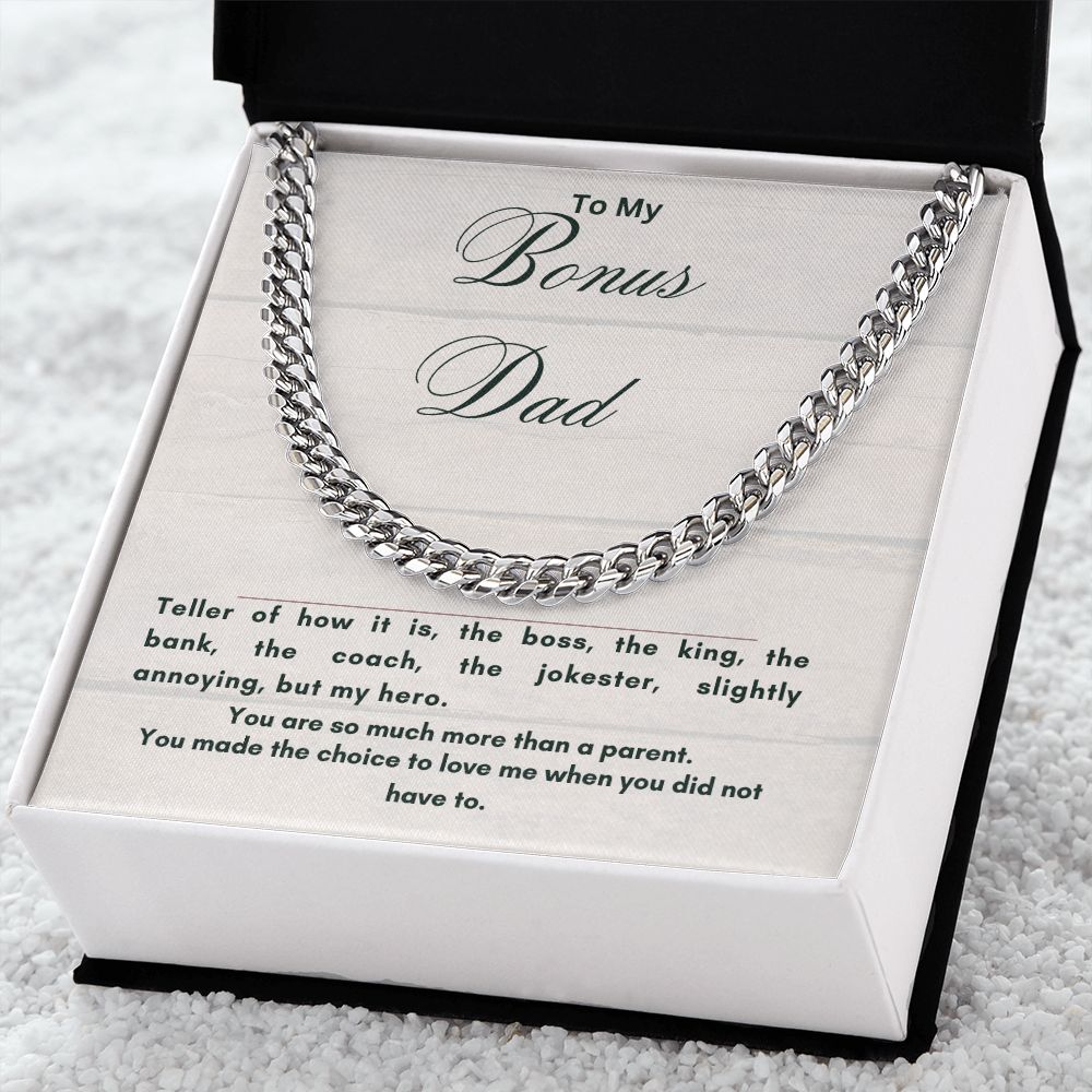 Cuban Link Chain Link Necklace for a Bonus Dad!