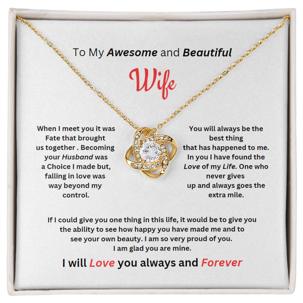 Love Knot Necklace For her