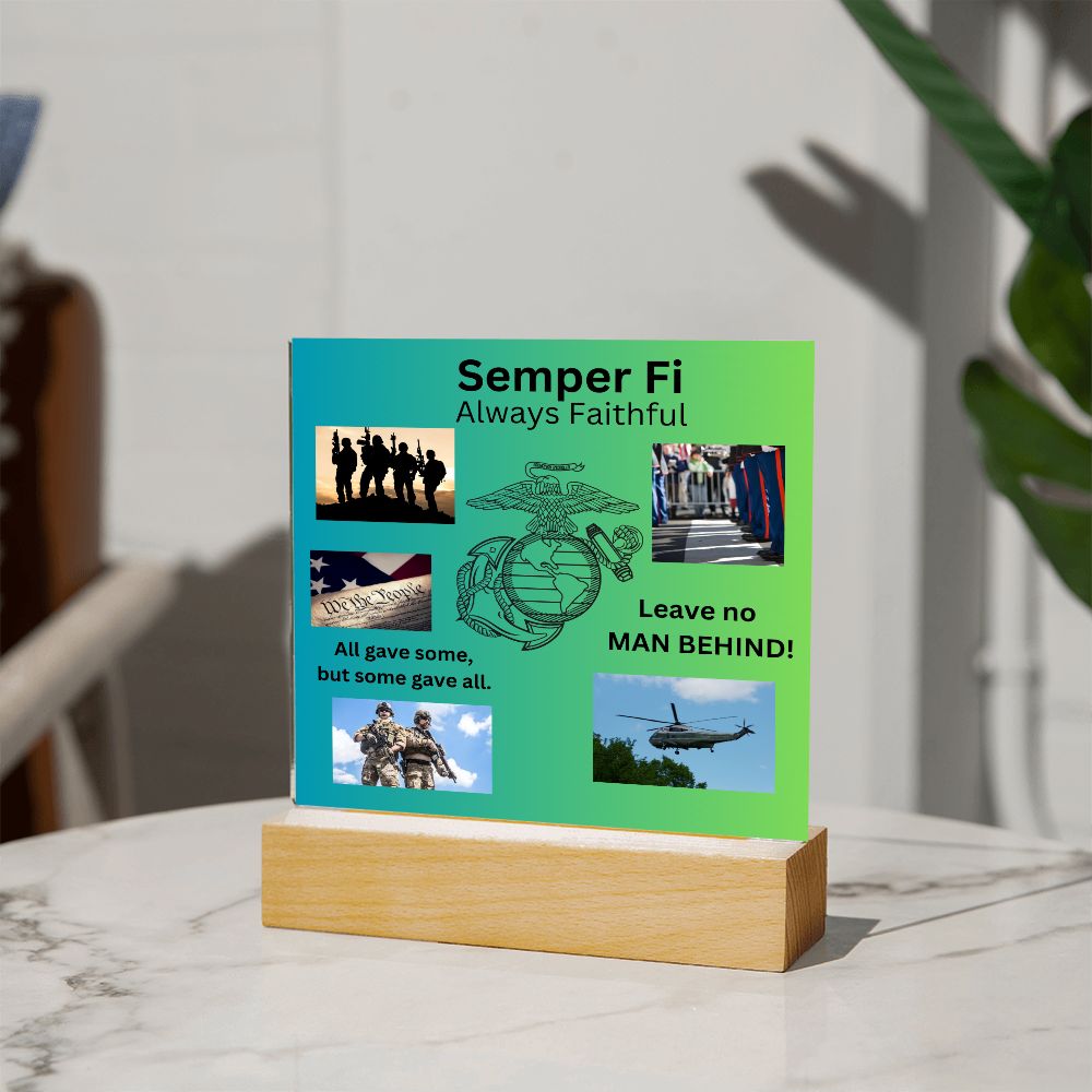 Marine Acrylic Plaque On sale now 50% off while supplies are limited!