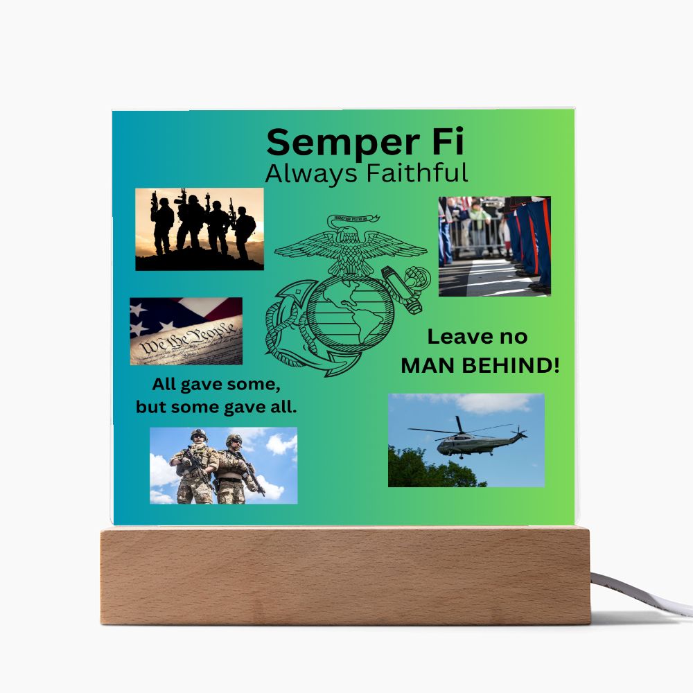 Marine Acrylic Plaque On sale now 50% off while supplies are limited!