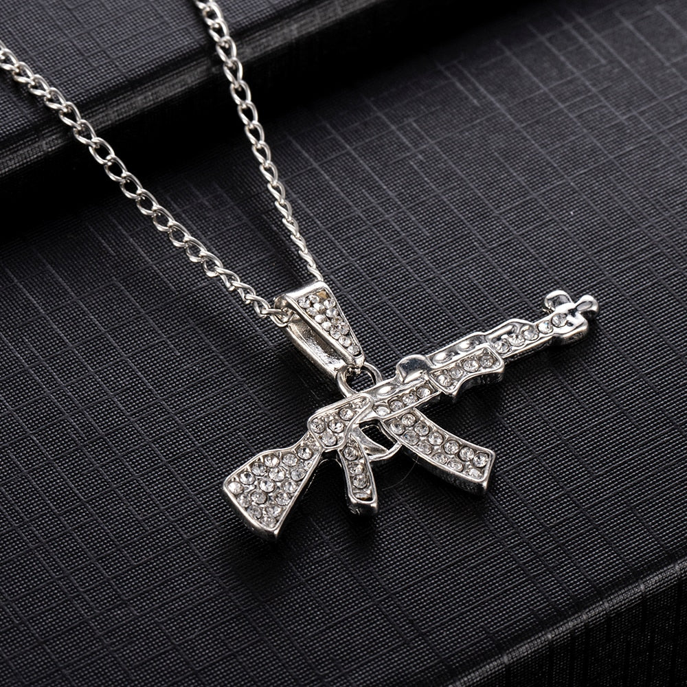 Fast and Furious Movies Actor Dominic Toretto Rhinestone Cross Crystal Pendant Chain Necklace Men Jewelry