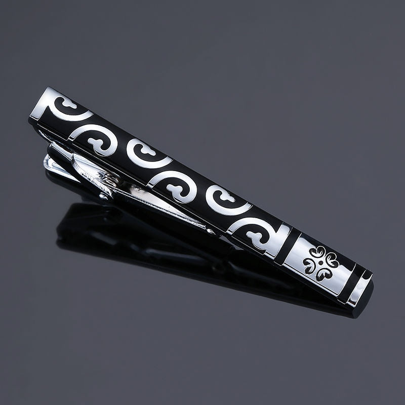 DY new high-quality enamel men's wedding tie clip high-end brand luxury design exquisite pattern crystal tie clip Free Delivery