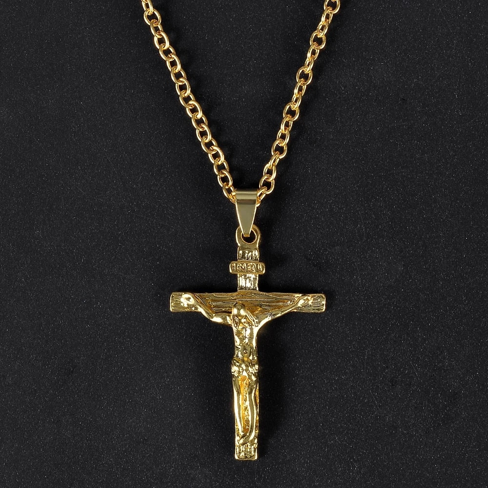 Fast and Furious Movies Actor Dominic Toretto Rhinestone Cross Crystal Pendant Chain Necklace Men Jewelry