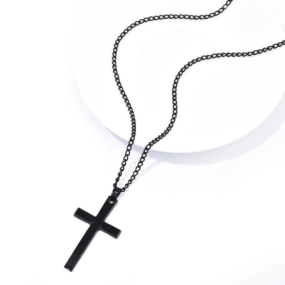 Fast and Furious Movies Actor Dominic Toretto Rhinestone Cross Crystal Pendant Chain Necklace Men Jewelry