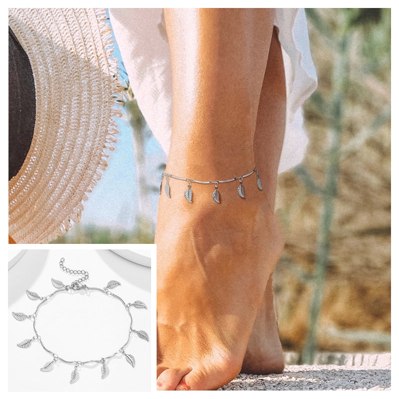 Snake Chain Anklet for Women Girls Adjustable Summer Beach Chain Anklet Bracelet Mother's Day Gifts Stainless Steel Not Allergic