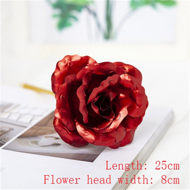 A Gift for Girlfriend Eternal Rose LED Light Foil Flower In Glass Cover Mothers Day, Wedding ,favors Bridesmaid Gift
