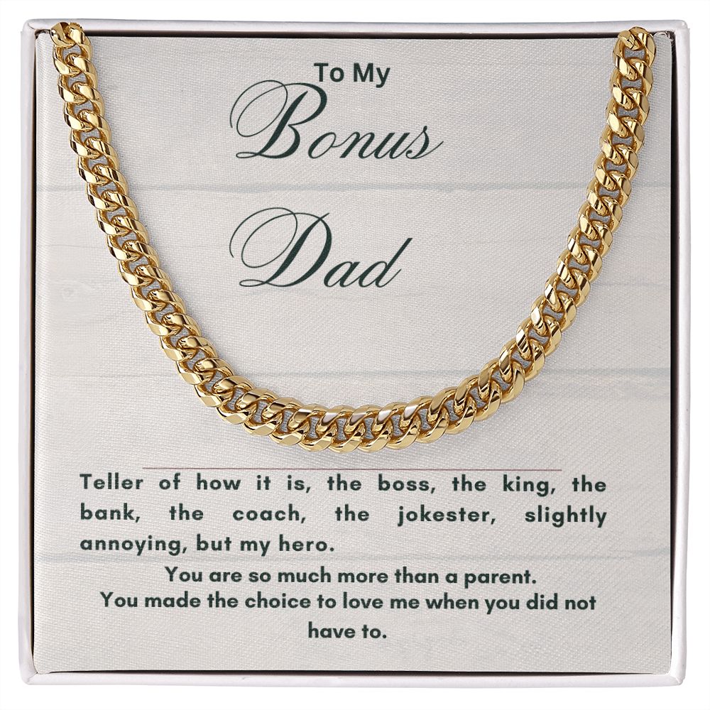 Cuban Link Chain Link Necklace for a Bonus Dad!