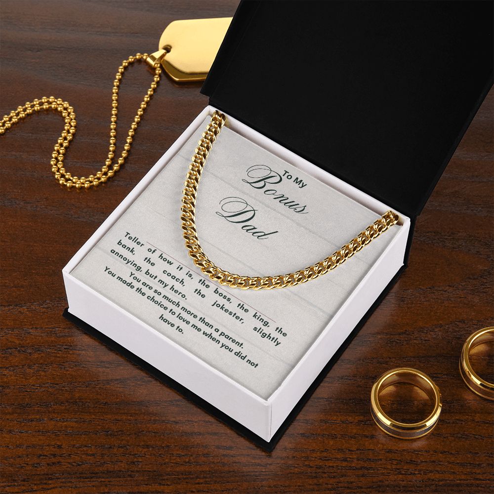 Cuban Link Chain Link Necklace for a Bonus Dad!