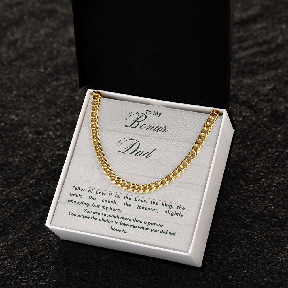Cuban Link Chain Link Necklace for a Bonus Dad!