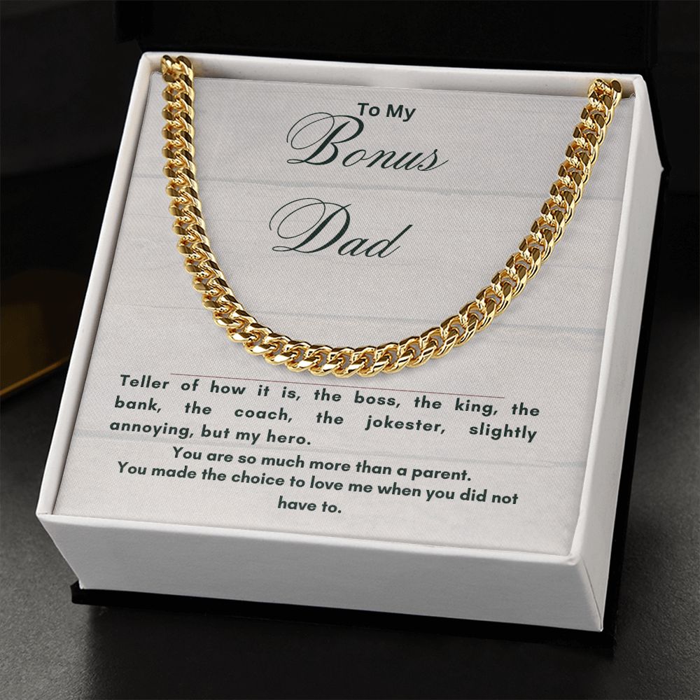 Cuban Link Chain Link Necklace for a Bonus Dad!