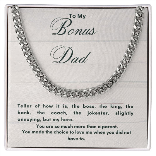 Cuban Link Chain Link Necklace for a Bonus Dad!