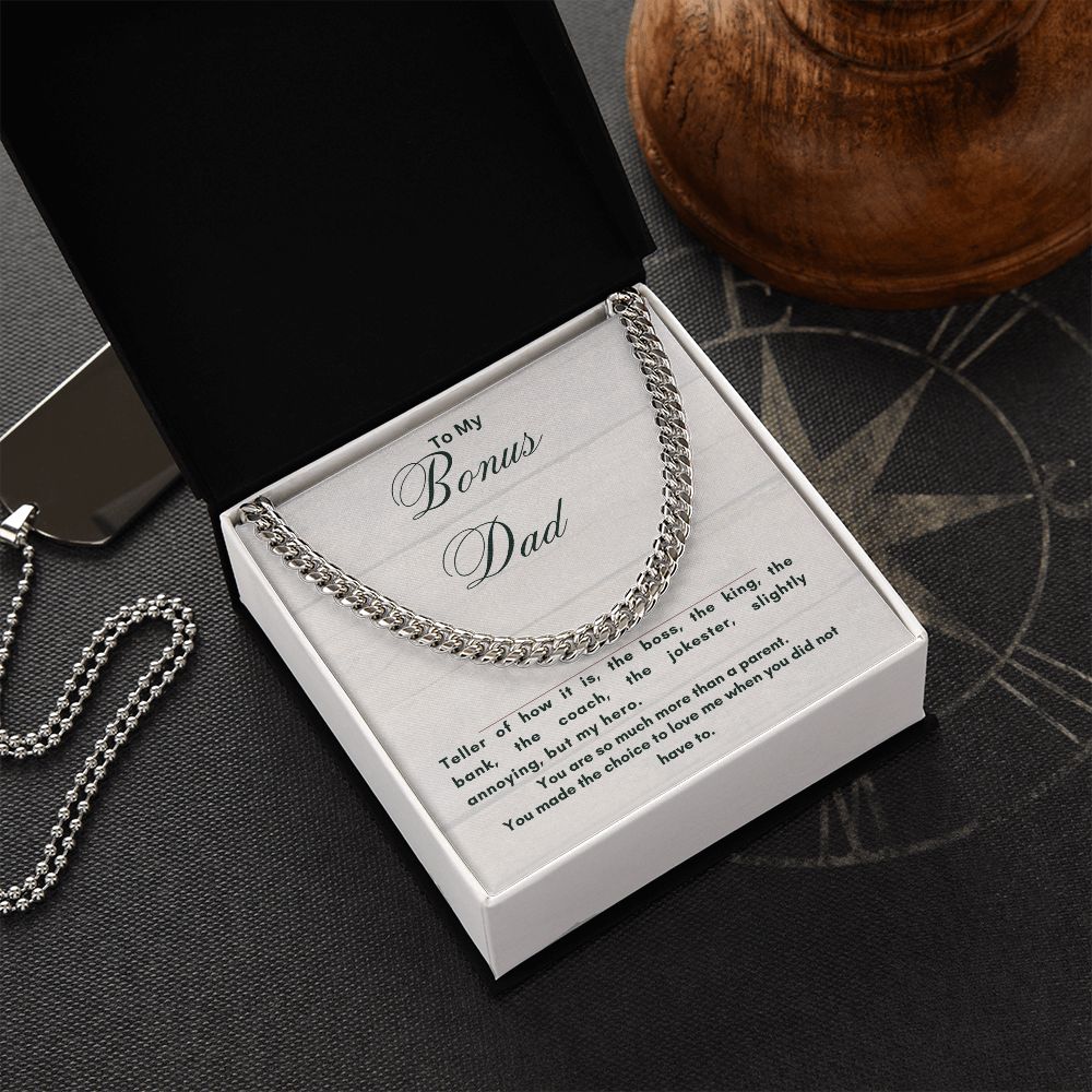 Cuban Link Chain Link Necklace for a Bonus Dad!