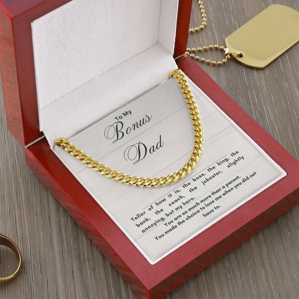 Cuban Link Chain Link Necklace for a Bonus Dad!
