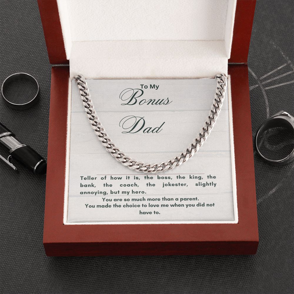 Cuban Link Chain Link Necklace for a Bonus Dad!