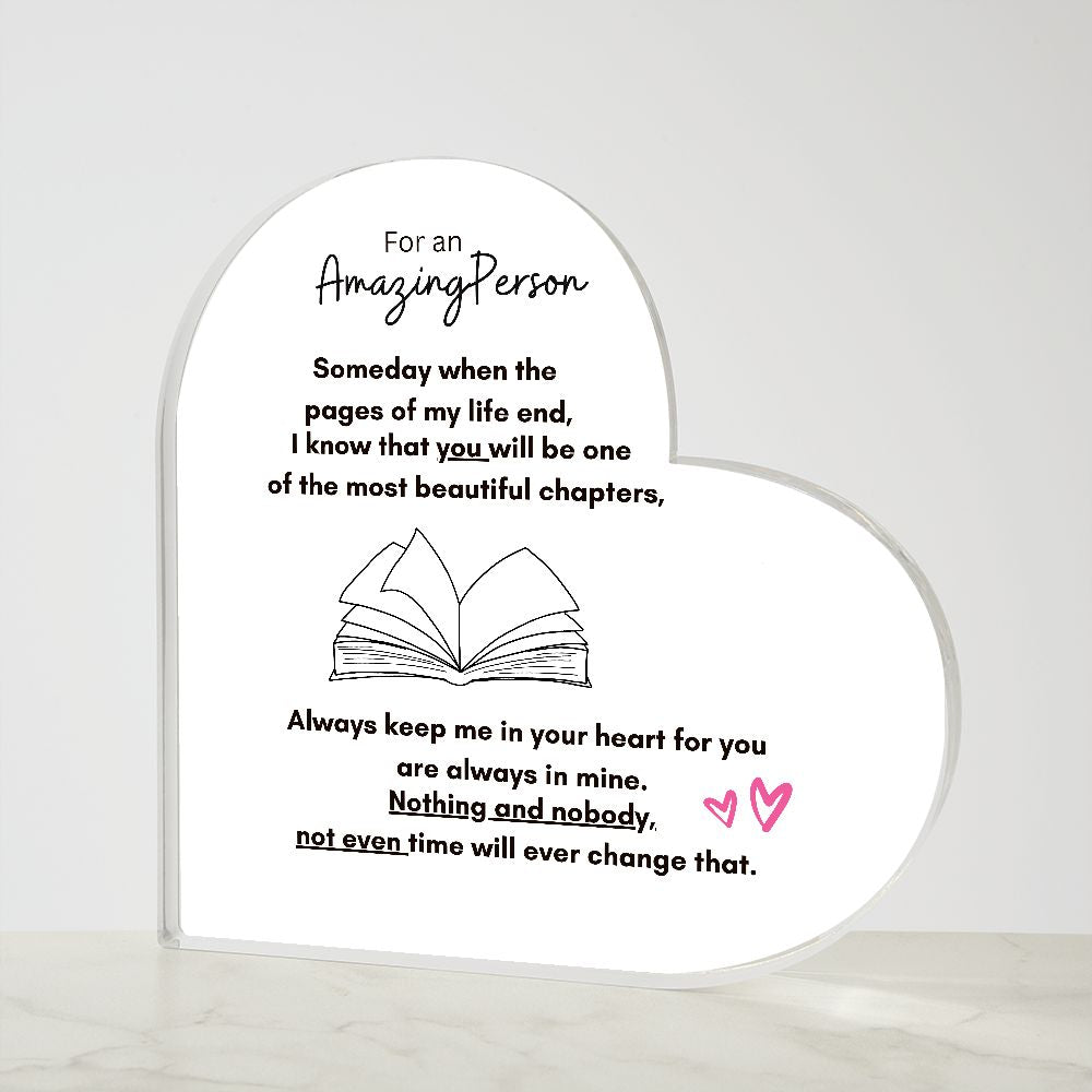 Acrylic Heart Plaque