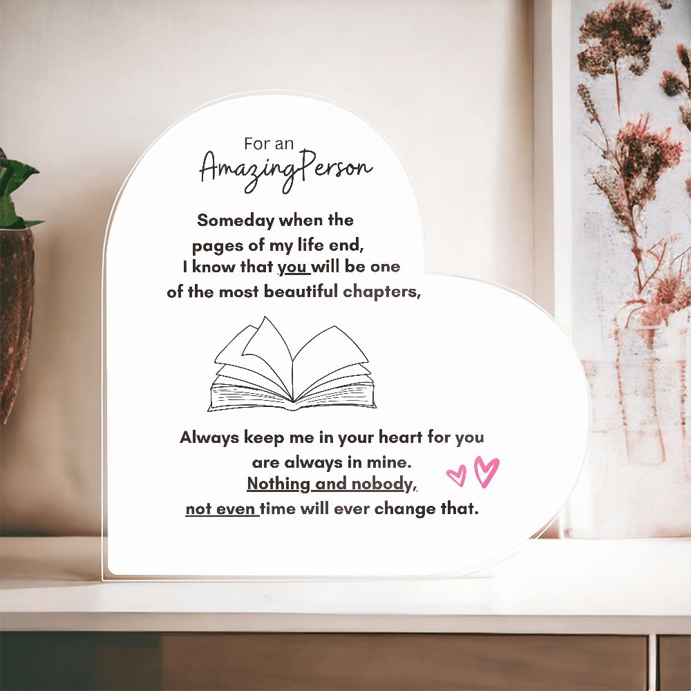 Acrylic Heart Plaque