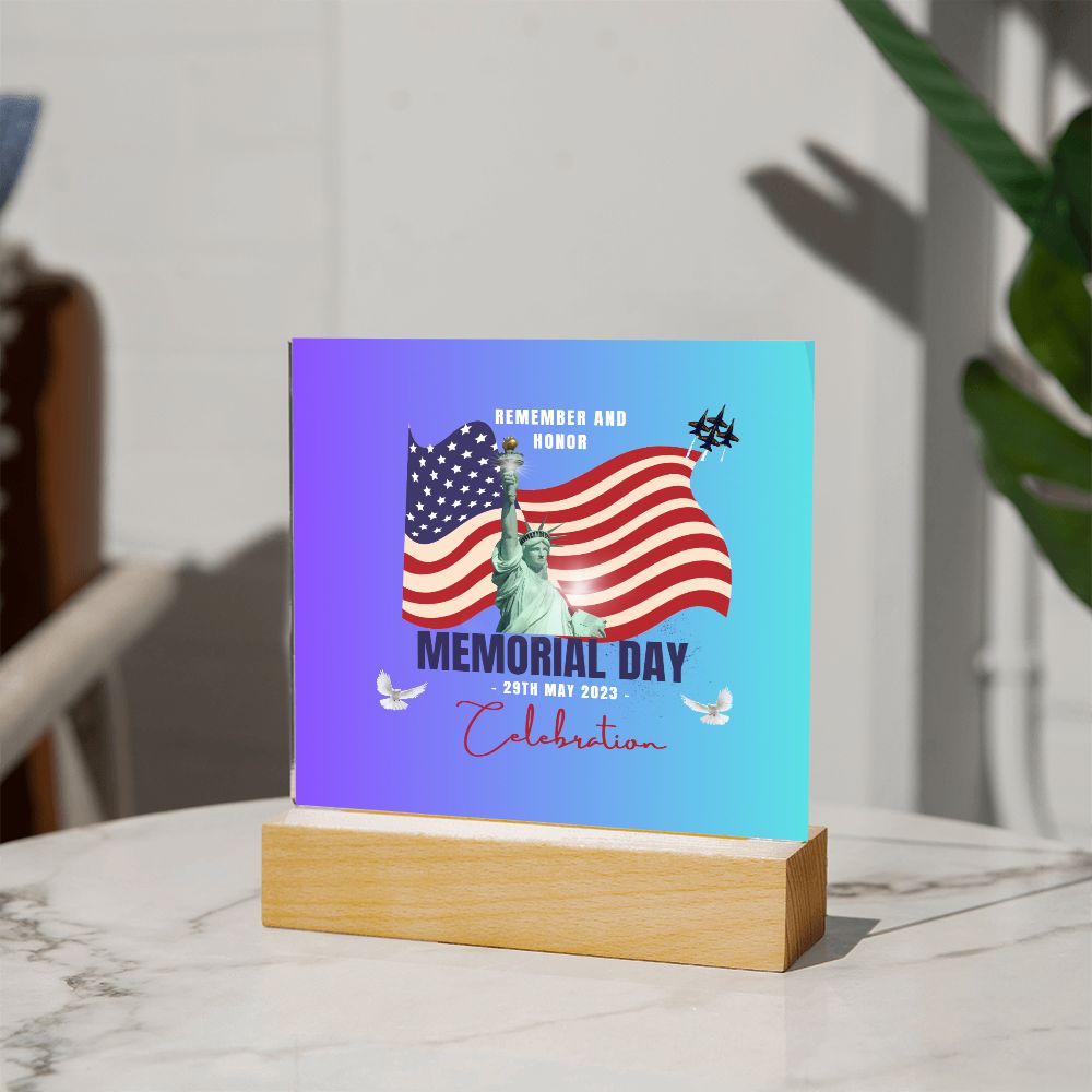 Memorial Day Commemorative Acrylic Plaque