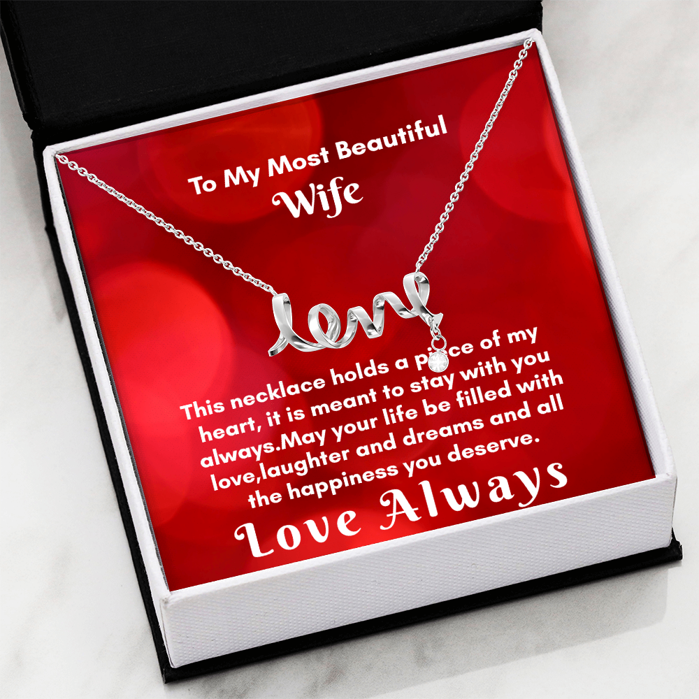 Scripted Love Necklace