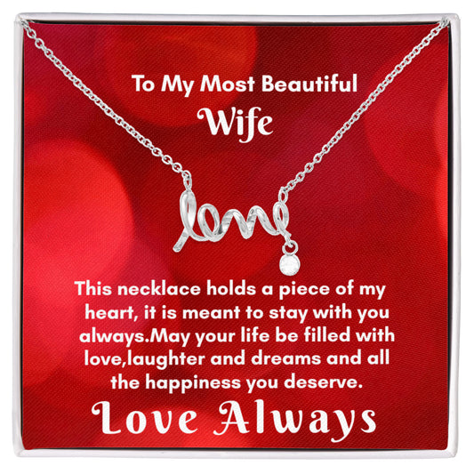 Scripted Love Necklace