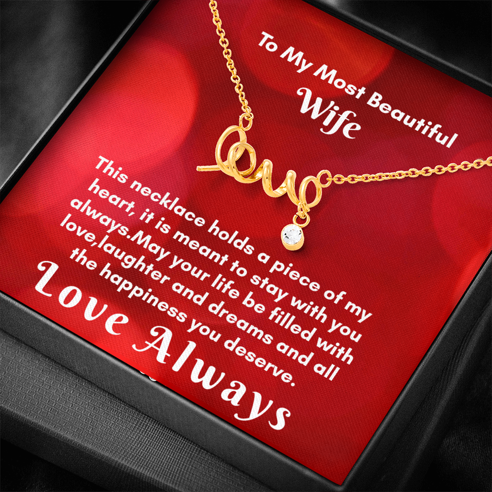 Scripted Love Necklace