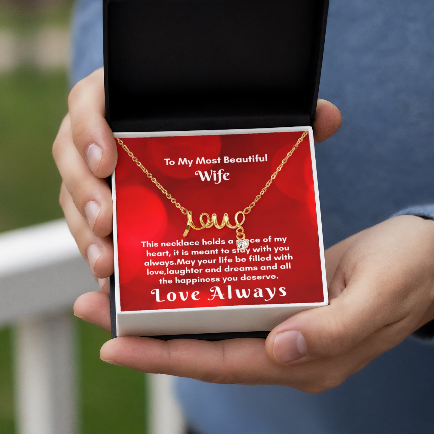 Scripted Love Necklace