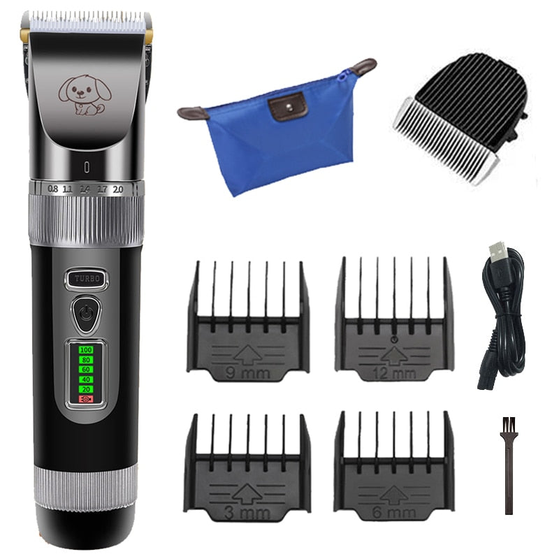 Pet Clipper Electric Pet Hair Trimmer Shaver Rechargeable Pet Dog Cat Low-Noise Hair Clipper Grooming Shaver Cut Machine Set