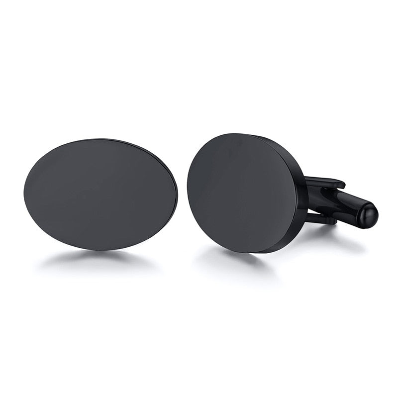 Engrave Initial Cufflinks for Wedding Birthday Groomsmen Gift Stainless Steel Cufflinks Statement Jewelry