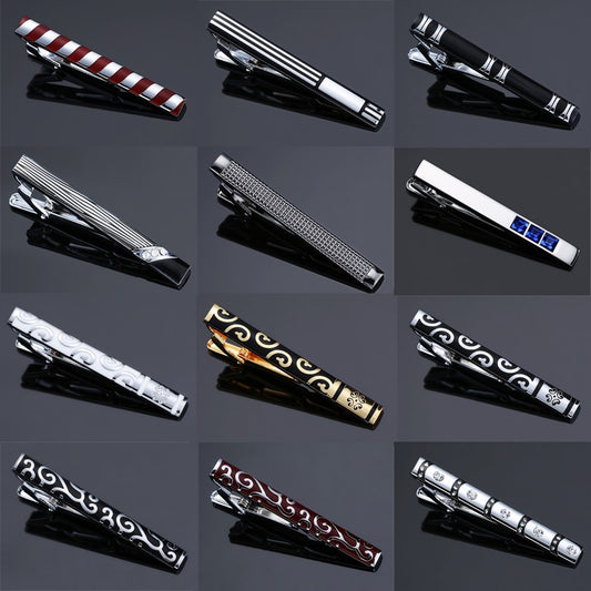 DY new high-quality enamel men&#39;s wedding tie clip high-end brand luxury design exquisite pattern crystal tie clip Free Delivery