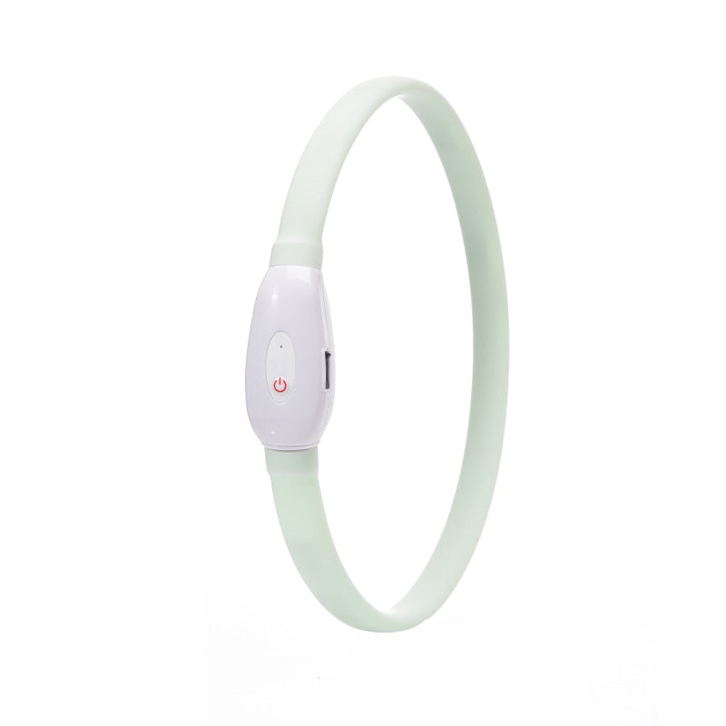 RGB Discolor Glowing Collar For Dogs Large Medium Usb Rechargeable Dog Collar Luminous Led Light Night Safety Pet Accessories