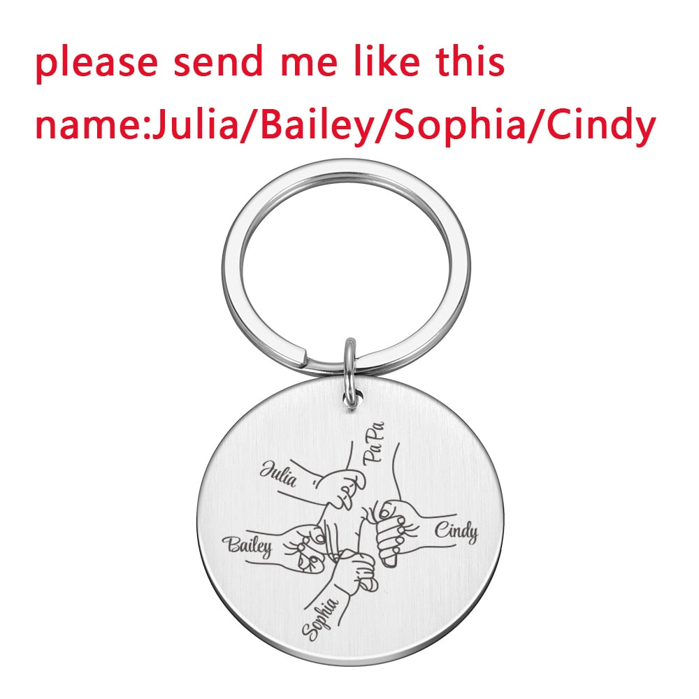 Personalized Father's Day Keychain Gifts Customized Papa Key Chains Gift for Daddy Original Love Gifts to Daddy Car Key Pendant