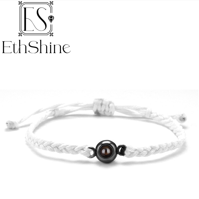Personalized Circle Photo Projection Bracelet - Couples  Custom Jewelry  Lover Family Keepsake