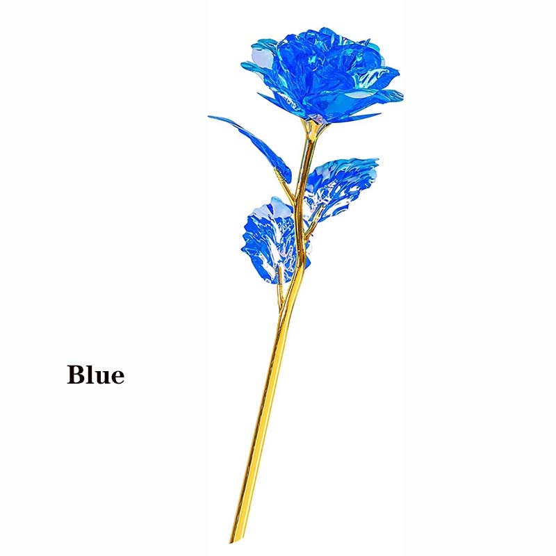 24K Foil Plated Roses Artifical Flowers Wedding Decor Lover Lighting Roses Creative Gift