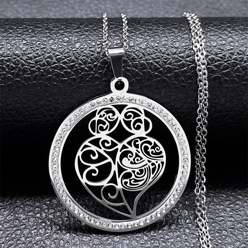 Seven Archangels Amulet Stainless Steel Necklaces Men Seal of Solomon Talisman Christian Protection Jewelry collar hombre N1162