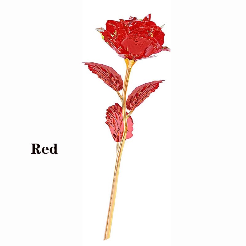 24K Foil Plated Roses Artifical Flowers Wedding Decor Lover Lighting Roses Creative Gift