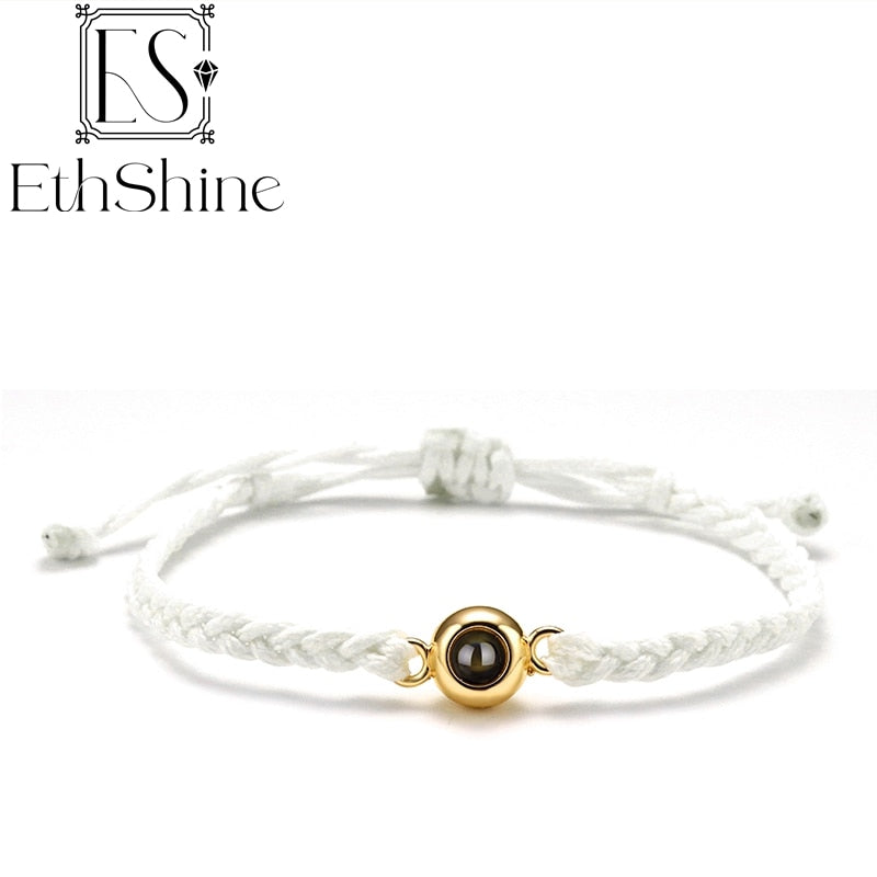 Personalized Circle Photo Projection Bracelet - Couples  Custom Jewelry  Lover Family Keepsake