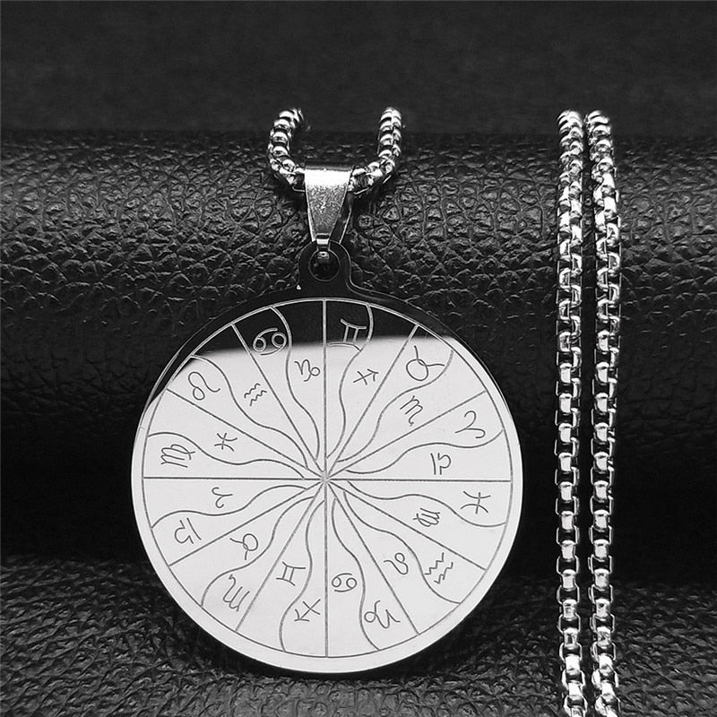 Seven Archangels Amulet Stainless Steel Necklaces Men Seal of Solomon Talisman Christian Protection Jewelry collar hombre N1162