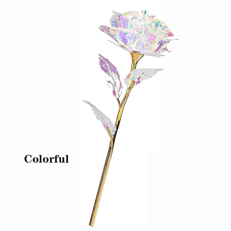 24K Foil Plated Roses Artifical Flowers Wedding Decor Lover Lighting Roses Creative Gift