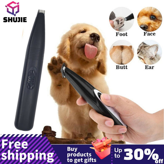 New AAA Battery Powered Pet Hair Trimmer for Dogs Cats Pet Hair Clipper Grooming Kit Cats Pets Foot Clipper Grooming