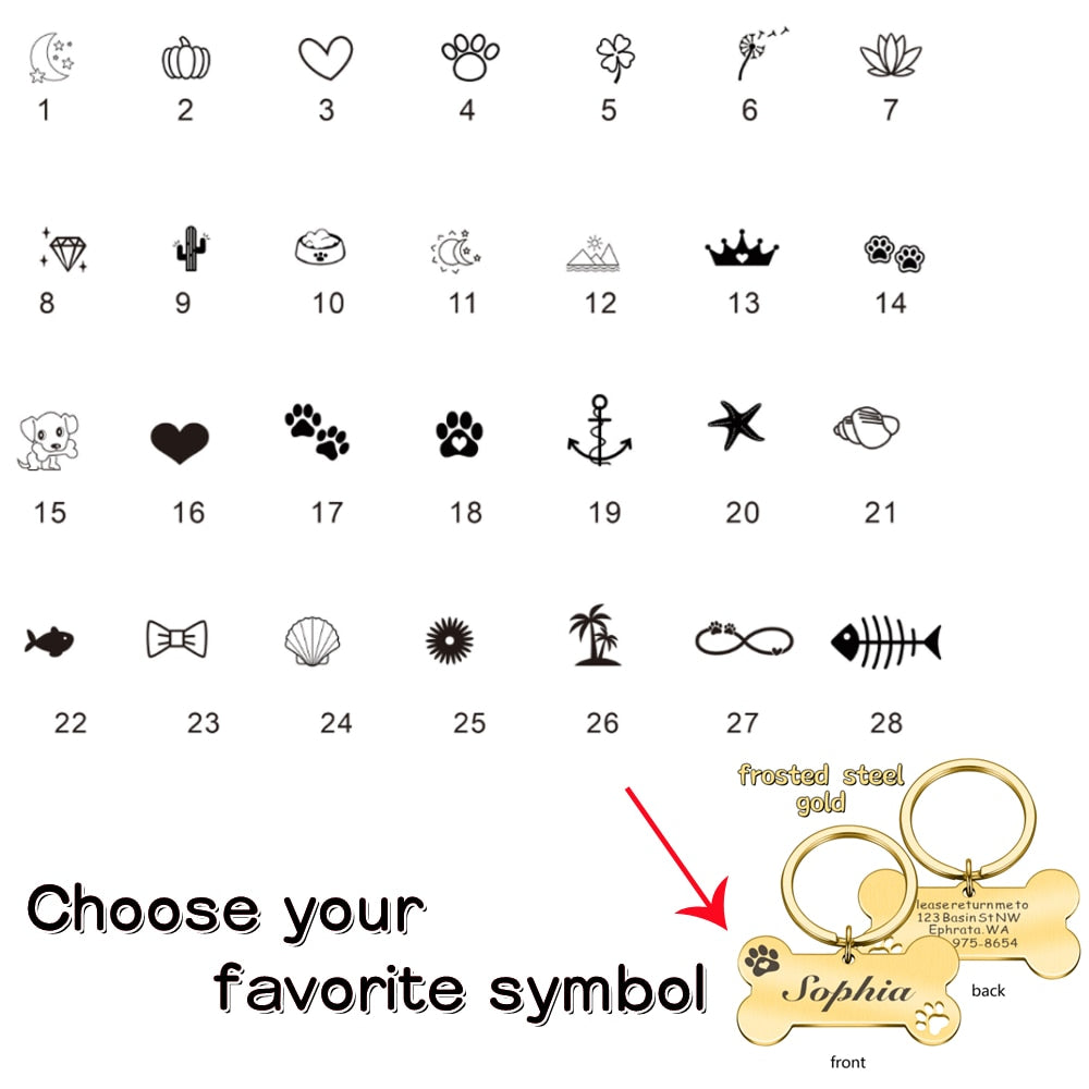 Personalized Pet ID Tag Keychain Engraved Pet ID Name for Cat Puppy Dog Collar Tag Pendant Keyring Bone Pet Accessories